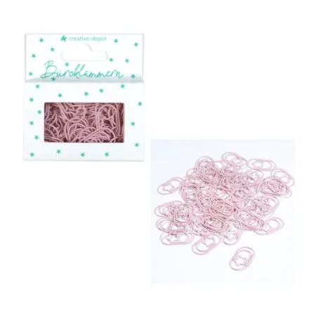Creative Depot - Clips de papel con forma de estrella - Lila pastel - Acabado mate - 50 unidades