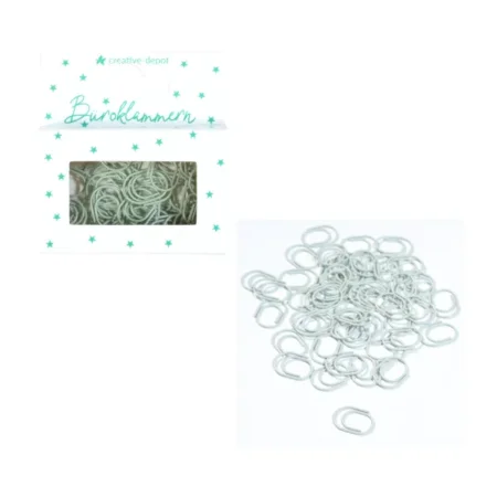Creative Depot -  Clips de papel ovalados - Babymint - Acabado mate - 50 unidades