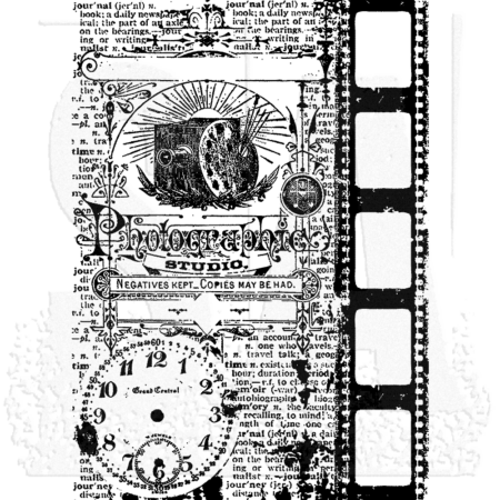 Stampers Anonymous - Photograph Tim Holtz Components Cling Mount Collage Stamp