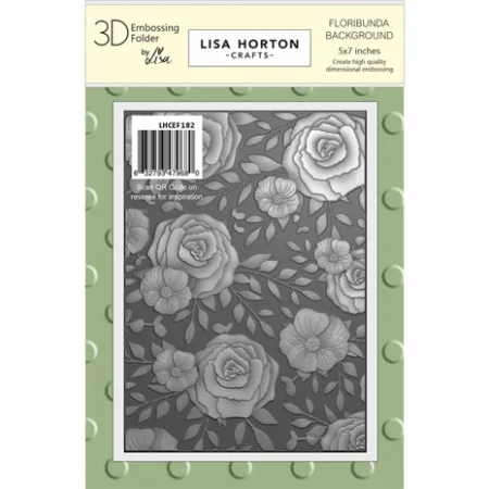 Lisa Horton Crafts - Floribunda Background 5x7 Inch 3D Embossing Folder