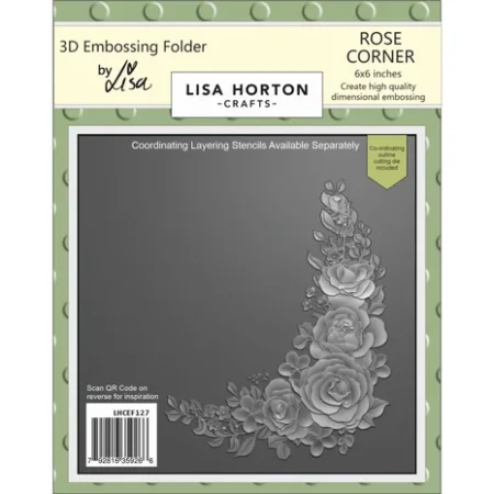 Lisa Horton Crafts - Carpeta de relieve 3D Rose Corner