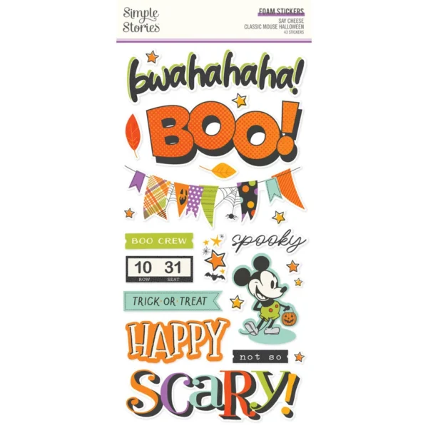 Simple Stories - Say Cheese Classic Mouse Halloween Foam Stickers