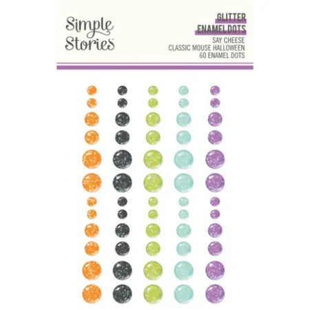 Simple Stories - Say Cheese Classic Mouse Halloween Glitter Enamel Dots