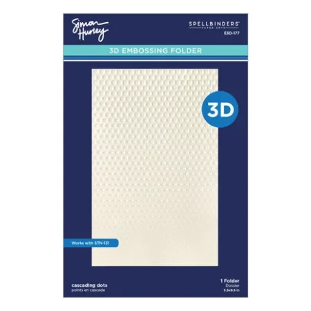 Spellbinders - Carpeta de relieve 3D Cascading Dots