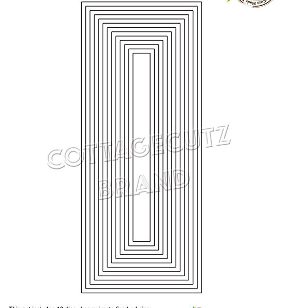 Cottage Cutz - Troquel Nested Rectangles Slimline