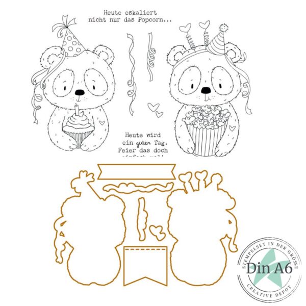 Creative Depot - Set Sello + Troquel - Party Panda