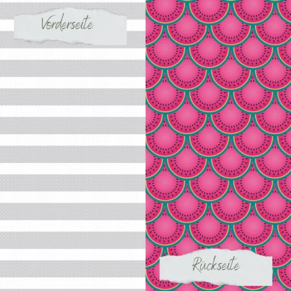 Creative Depot - Papel de diseño -Dulce verano - Rayas con lunares - Impreso por ambas caras