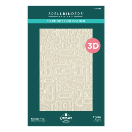 Spellbinders - Carpeta de relieve 3D con campos numéricos de Esther Glas