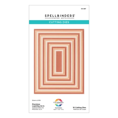 Spellbinders - Pack de troqueles de rectángulos con detalles de bloques de color