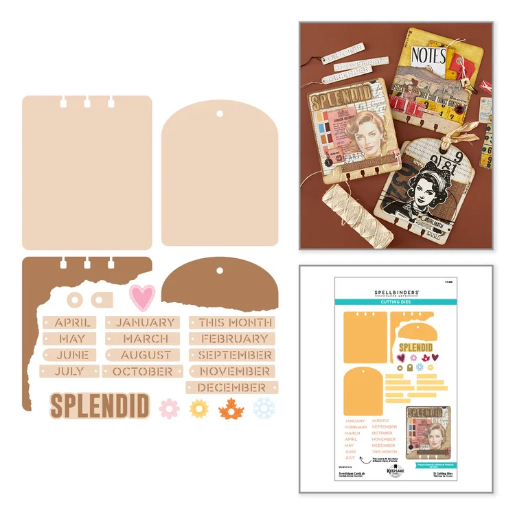 Spellbinders - Troqueles grabados CardLab con bordes rasgados de Esther Glas - Imagen 2