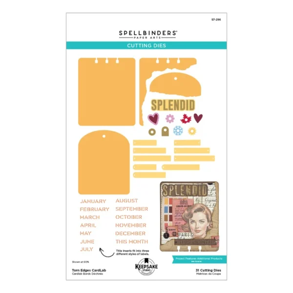 Spellbinders - Troqueles grabados CardLab con bordes rasgados de Esther Glas