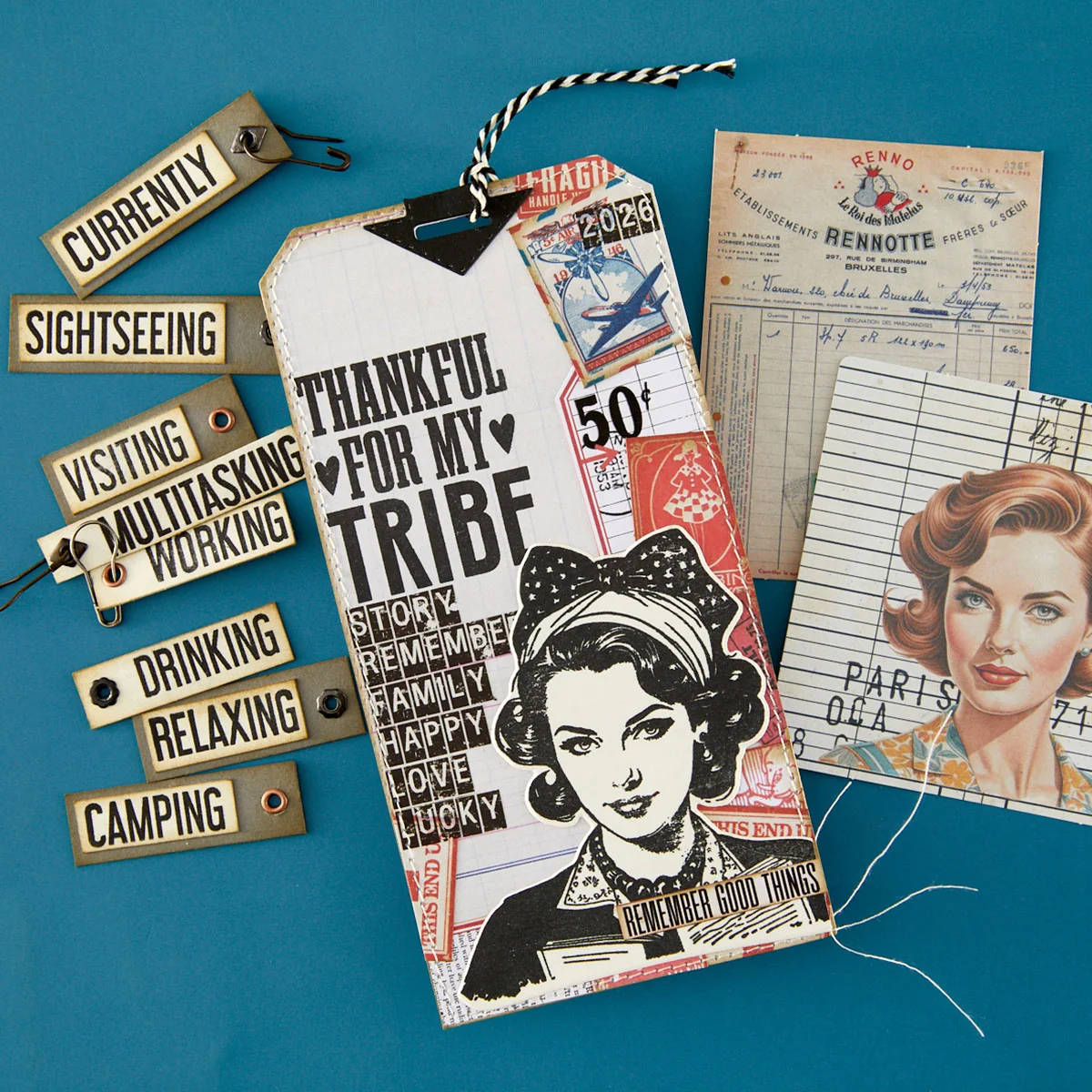 Spellbinders - Set de sellos y troqueles con la palabra ING de Esther Glas - Imagen 3