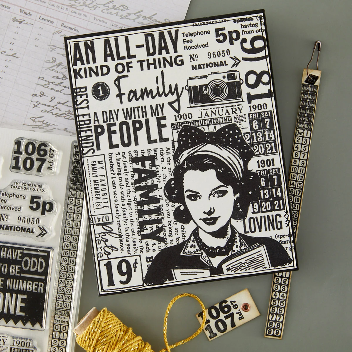 Spellbinders - Set de sellos y troqueles con la palabra ING de Esther Glas - Imagen 5