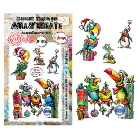 Aall and Create - Festive Friends A6 Stamp Sets Tweet Treats by Autour De Mwa & Co