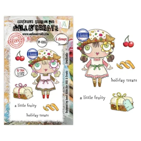 Aall and Create - Season Of Sparkle A7 Stamp Sets Fruitcake by Janet Klein