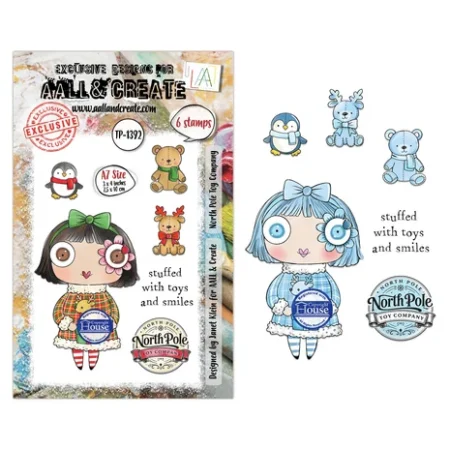 Aall and Create - Season Of Sparkle A7 Stamp Sets North Pole Toy Company by Janet Klein