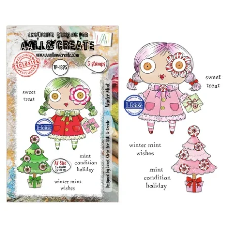 Aall and Create - Season Of Sparkle A7 Stamp Sets Water Mint by Janet Klein