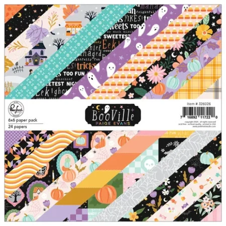 Pinkfresh Studio - BooVille 6x6 Inch Paper Pack Double-Sided (24pcs) by Paige Evans