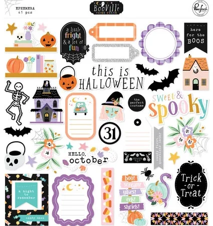 Pinkfresh Studio - BooVille Ephemera (40pcs) by Paige Evans