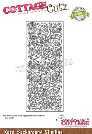 Cottage Cutz - Troquel Rose Background Slimline