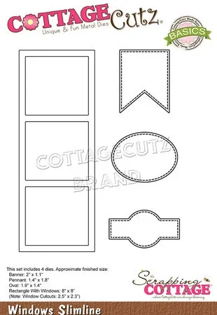 Cottage Cutz - Troquel Windows Slimline