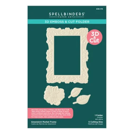 Spellbinders - Simply Made 3D Emboss & Cut Folder Greenwich Market Frame