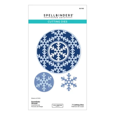 Spellbinders - Snowflake Kisses Etched Dies Snowflake Wreath by Lisa Horton