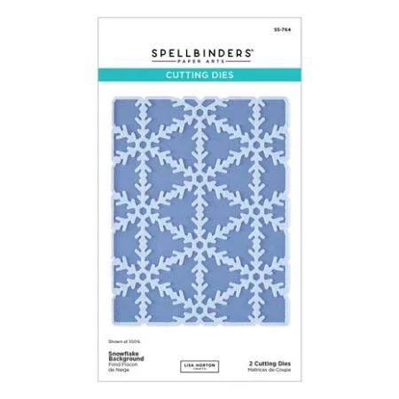 Spellbinders - Snowflake Kisses Etched Dies Snowflake Background by Lisa Horton