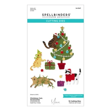 Spellbinders - Yana's Christmas Cats Etched Dies Accessories by Yana Smakula