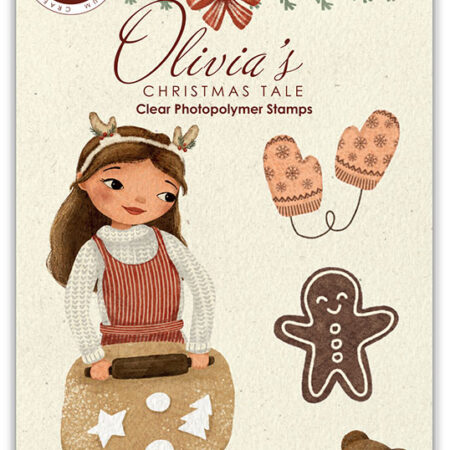 Craft Consortium – Juego de sellos A6 - "El cuento de Navidad de Olivia"