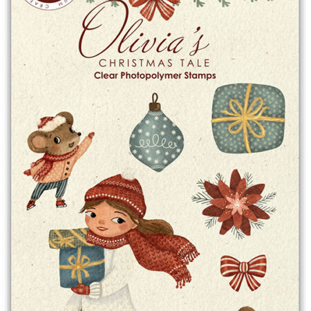 Craft Consortium – Juego de sellos A6 - "El cuento de Navidad de Olivia"