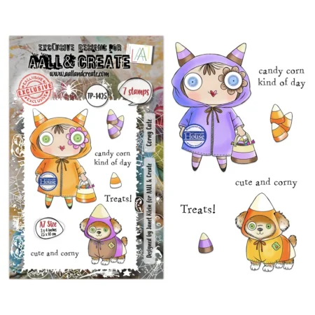 Aall and Create - A7 Stamp Sets Corny Cute by Janet Klein