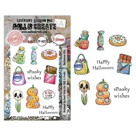 Aall and Create – A7 Stamp Sets Halloween Bits by Janet Klein