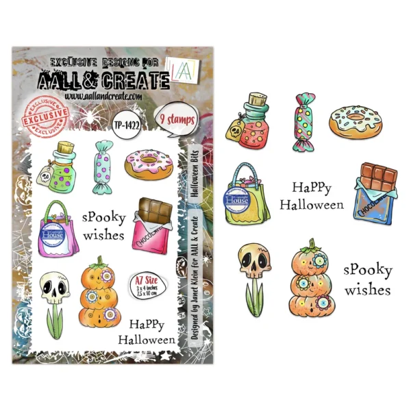 Aall and Create – A7 Stamp Sets Halloween Bits by Janet Klein