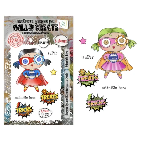 Aall and Create – A7 Stamp Sets Midnight Hero by Janet Klein