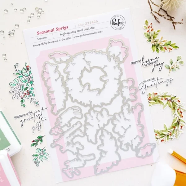 Pinkfresh Studio - Season of Wonder Die Seasonal Sprigs by Dawn Woleslagle