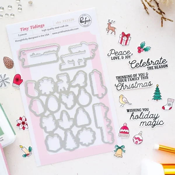 Pinkfresh Studio - Season of Wonder Die Tiny Tidings by Inna Moreva