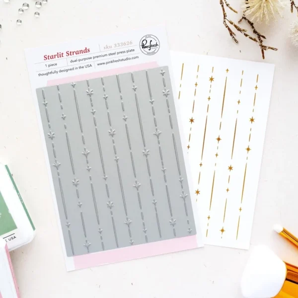 Pinkfresh Studio - Season of Wonder Press Plate Starlit Strands by Inna Moreva