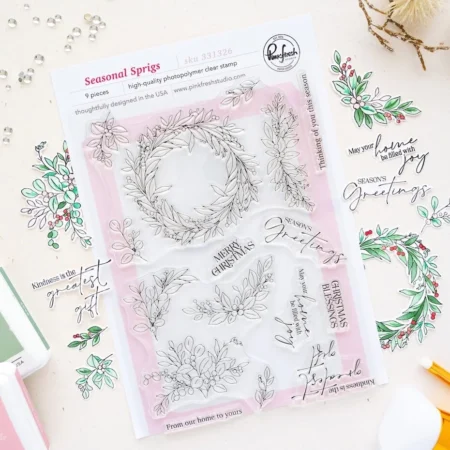 Pinkfresh Studio - Season of Wonder Stamp Seasonal Sprigs by Dawn Woleslagle