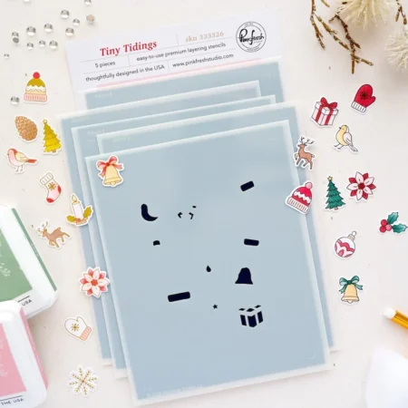 Pinkfresh Studio - Season of Wonder Stencil Tiny Tidings by Inna Moreva