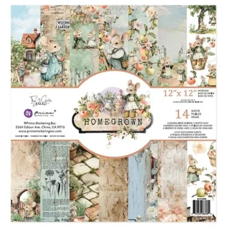 Prima Marketing - Homegrown  12x12 Inch Paper Pad by The 3 Girls Tale