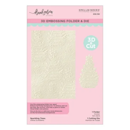 Spellbinders - Christmas Blush 3D Embossing Folder Sparkling Trees by Frank Garcia (E3D-190)