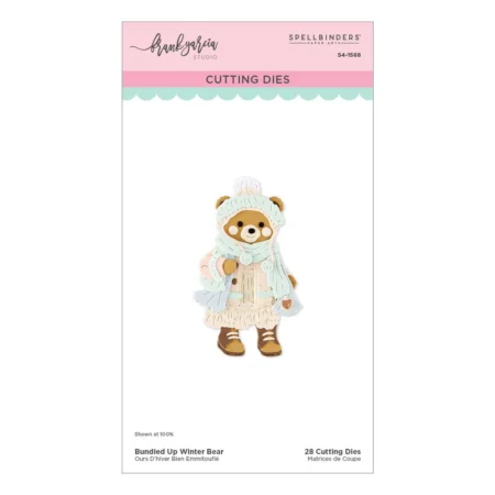 Spellbinders - Christmas Blush Etched Dies Bundled Up Winter Bear by Frank Garcia