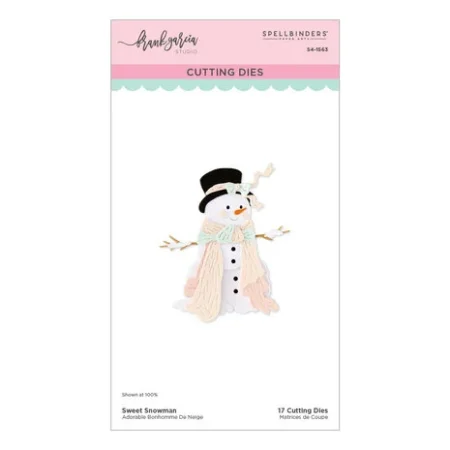 Spellbinders - Christmas Blush Etched Dies Sweet Snowman by Frank Garcia