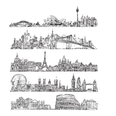 Stampers Anonymous – Cityscapes Tim Holtz Cling Stamps