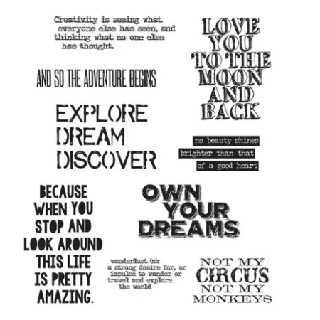 Stampers Anonymous – Life Quotes Tim Holtz Cling Stamps