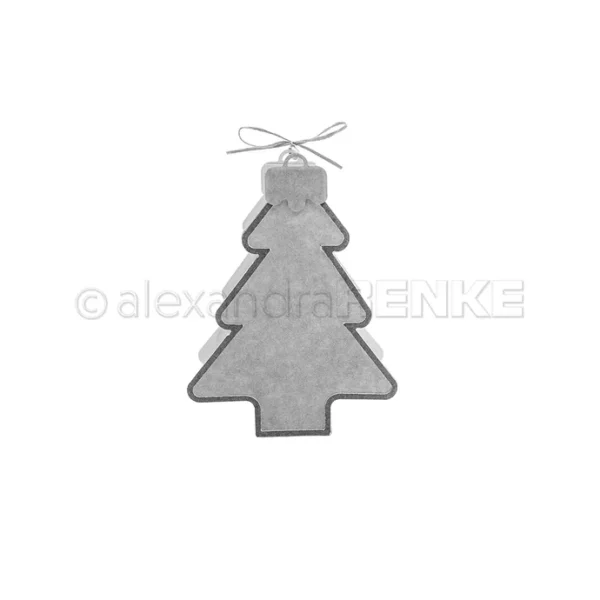 alexandra RENKE - Troquel  Caja Árbol de bolas navideñas