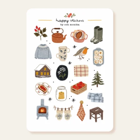 Och Monika Stickers - Hoja de pegatinas - Invierno Suave