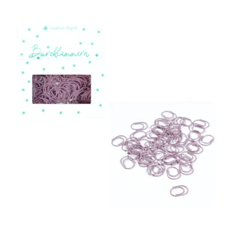 Creative Depot -  Clips de papel ovalados - Malva