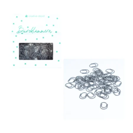 Creative Depot -  Clips de papel ovalados - Gris Oscuro